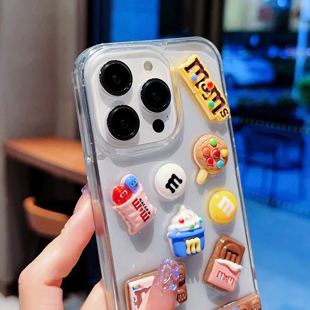 Super Cute M beans chocolate Phone Case