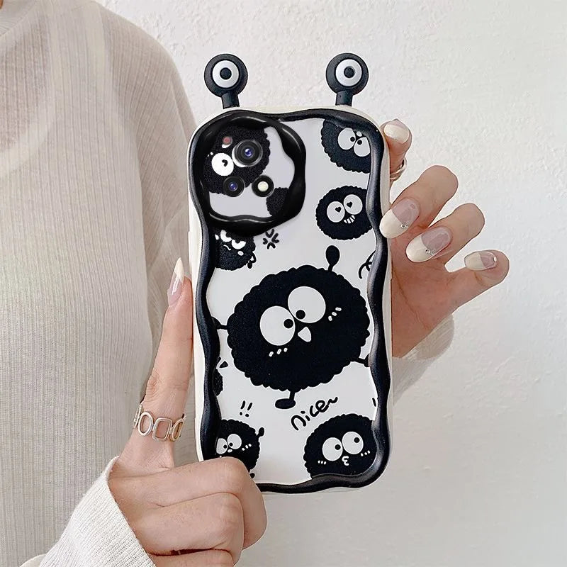 Cute Rubber Elk Ear Fairydust Eye Cartoon Phone Case