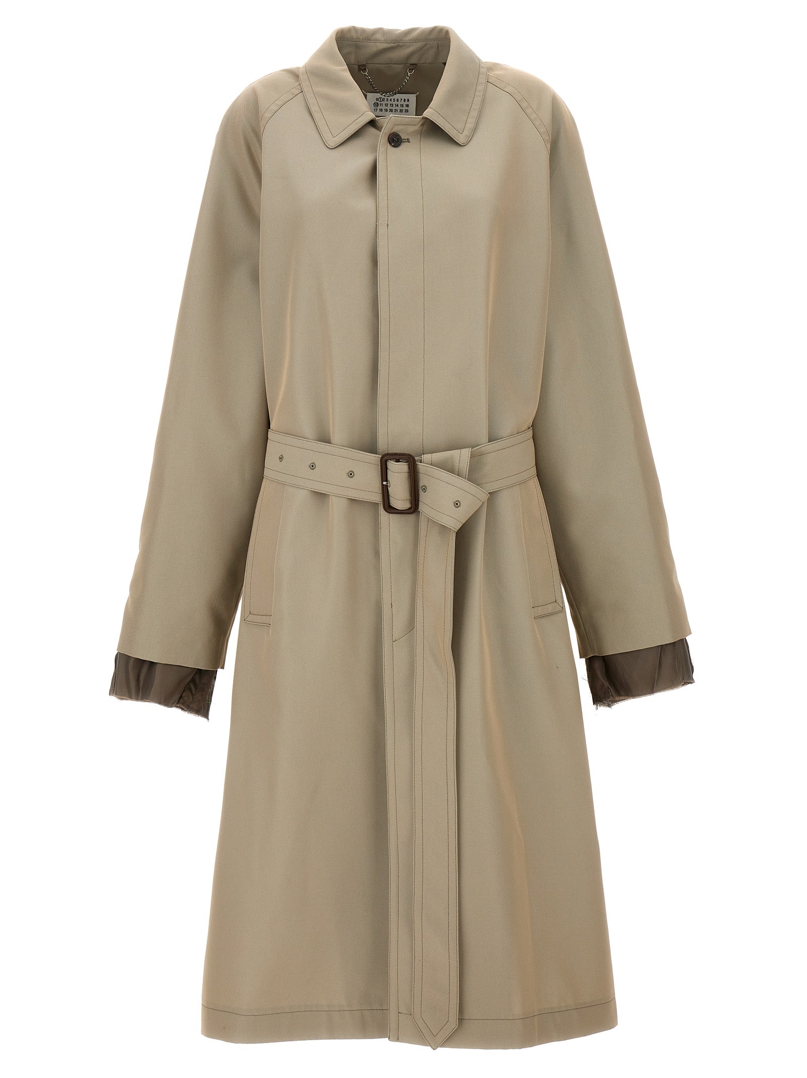 Maison Margiela Men Long Single-Breasted Trench Coat
