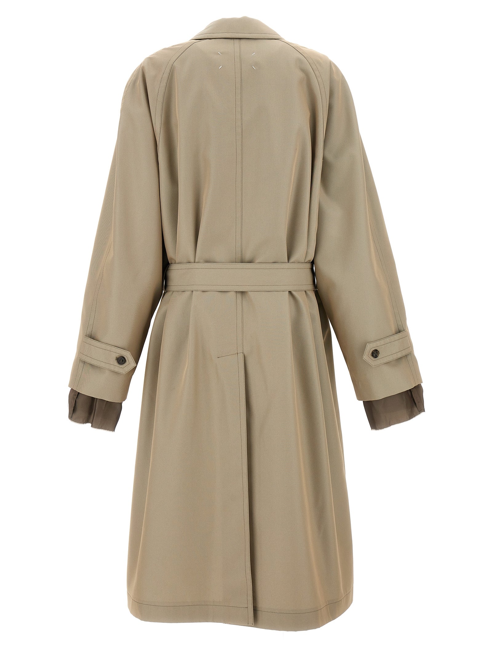 Maison Margiela Men Long Single-Breasted Trench Coat