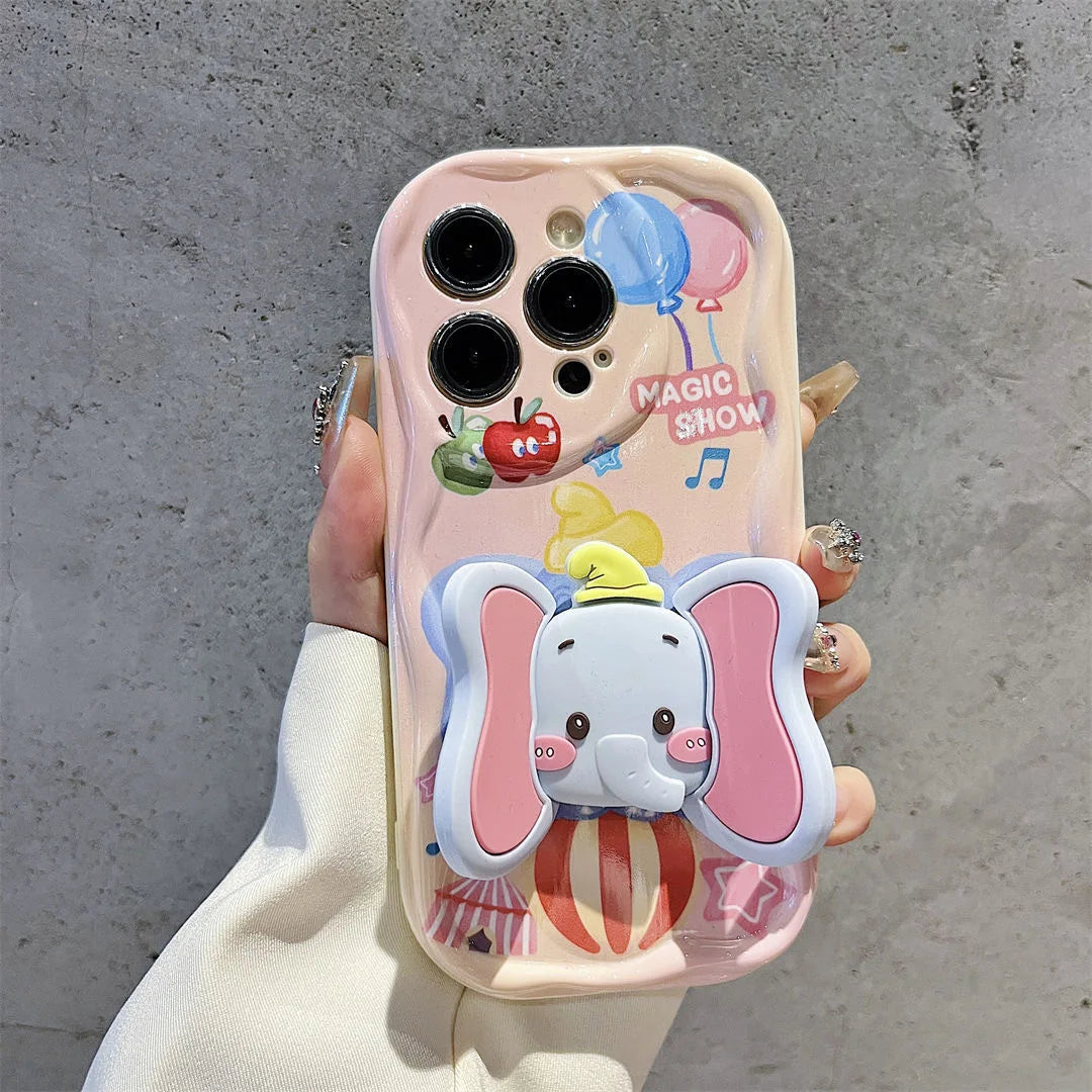 Cute Elephant Ear Holder Cartoon Phone Case