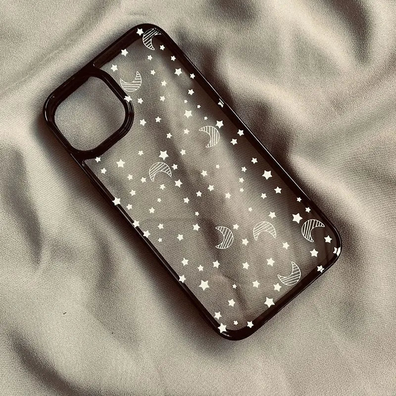 Universe Starry Sky Moon Clear Phone Case