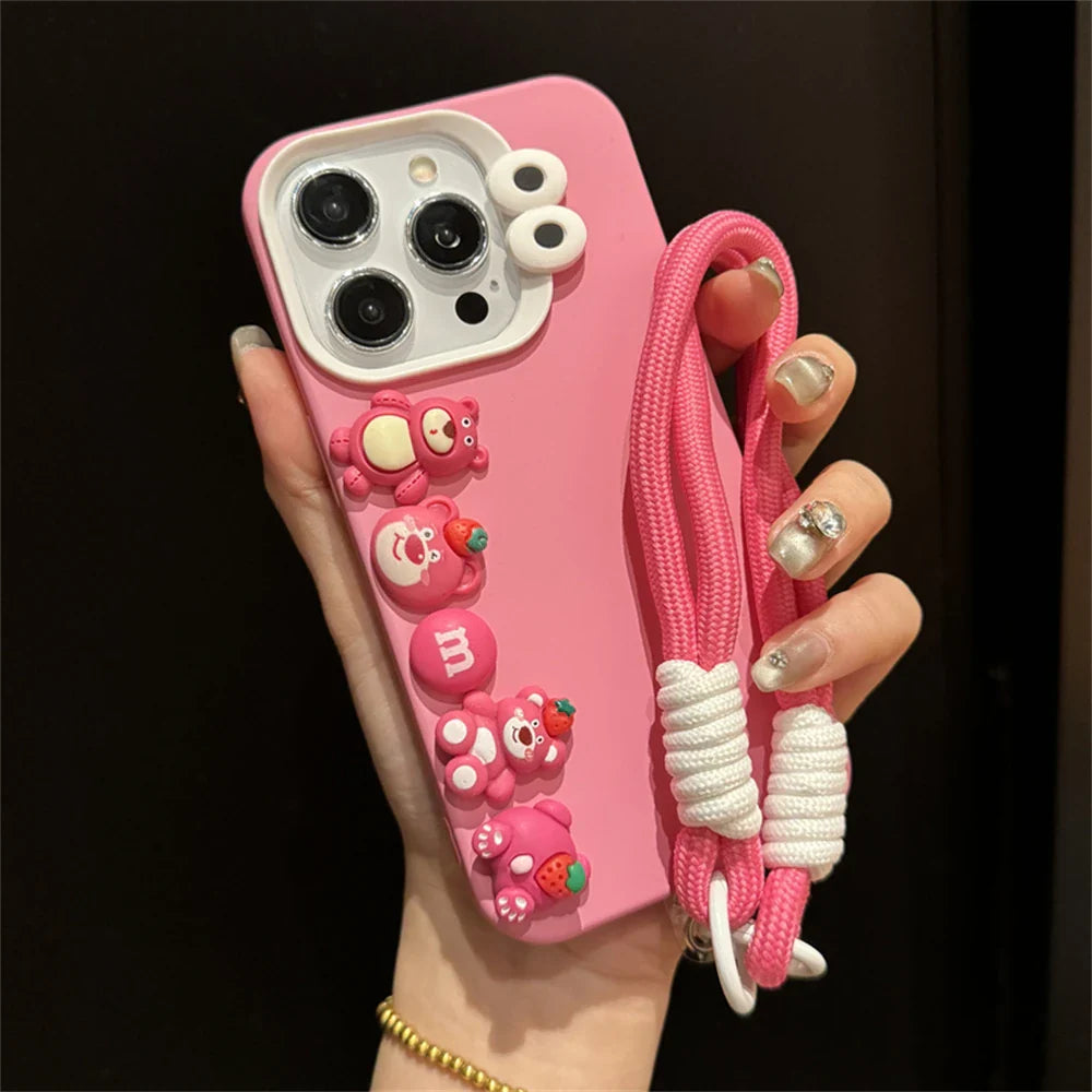 Disney Pink Strawberry Bear Phone Case
