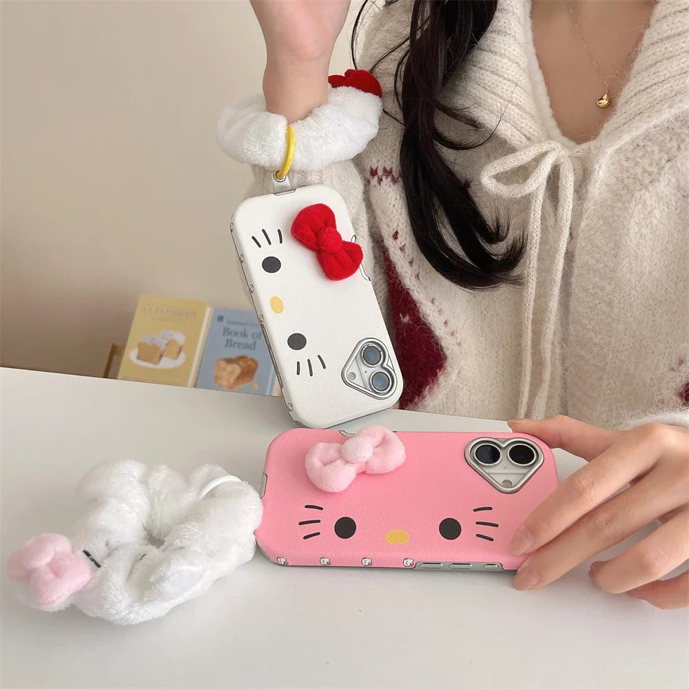 Fashion Cute Hello Kitty Pattern Horizontal Phone Case