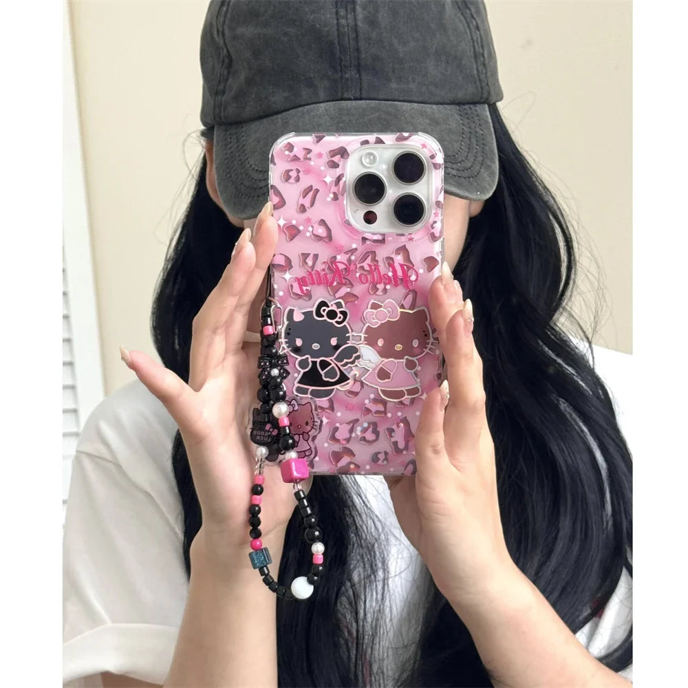 Art Pink Hello Kitty Angels and Demons Phone Case