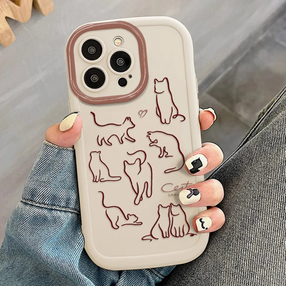 Cute Cartoon Cat Phone Case