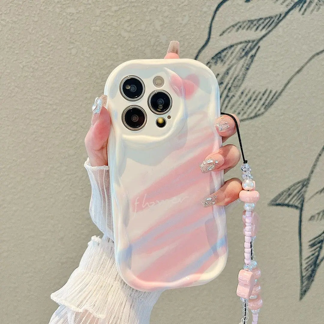 Flower Bracelet Wrist Strap Back Cover Chain Accessory For iPhone