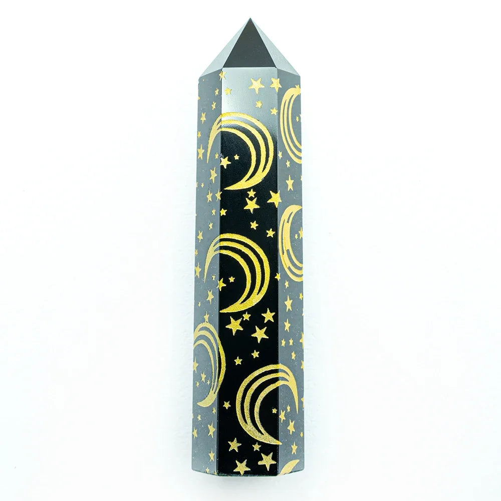 Snake, Sun, Moon, Star Crystal Tower Obelisks