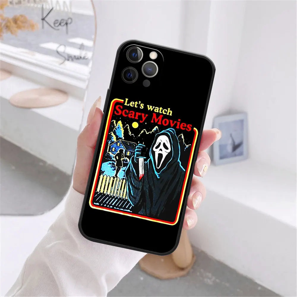 Funny Halloween Let's Summon Demons Graphic Black Soft Silicone Case For iPhone