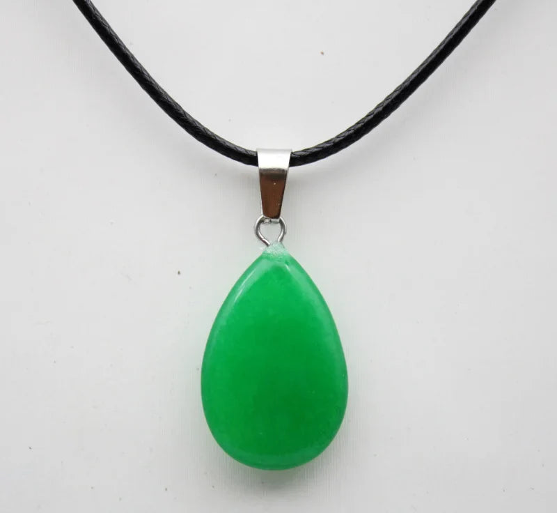Crystal Teardrop Pendant Necklace