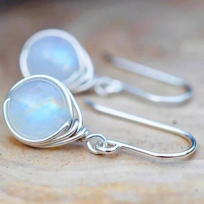 Moonstone Bead Earrings