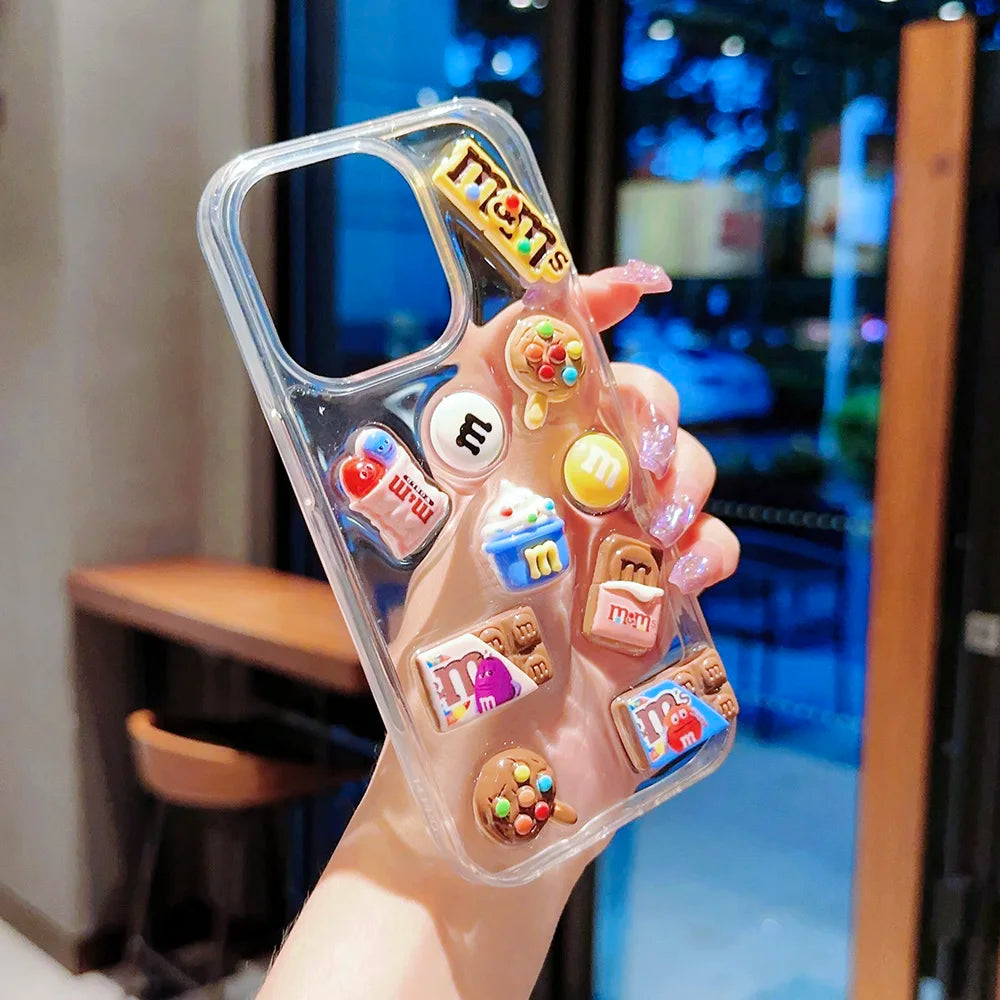 Super Cute M beans chocolate Phone Case