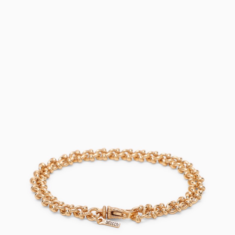 Emanuele Bicocchi Essential Knots Bracelet In 925 Gold-Plated Silver Men