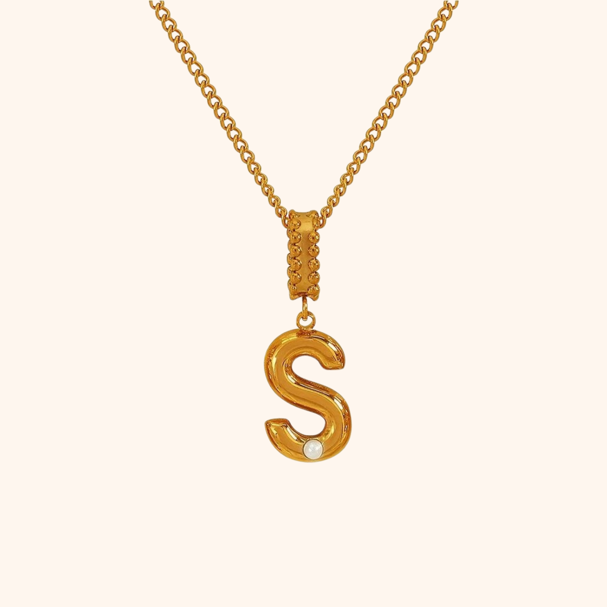 Pearl Initial Necklace