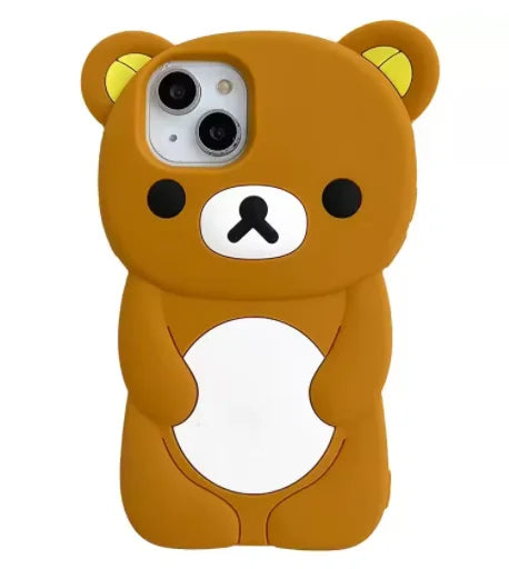 Cartoon Rilakkuma Bear Silicone Soft Cover Phone Case