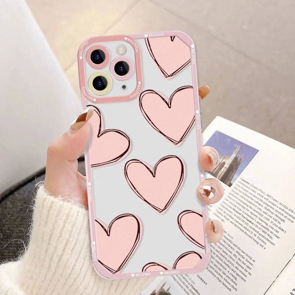 Daisy Flowers Love Heart Cover Coque Phone Case