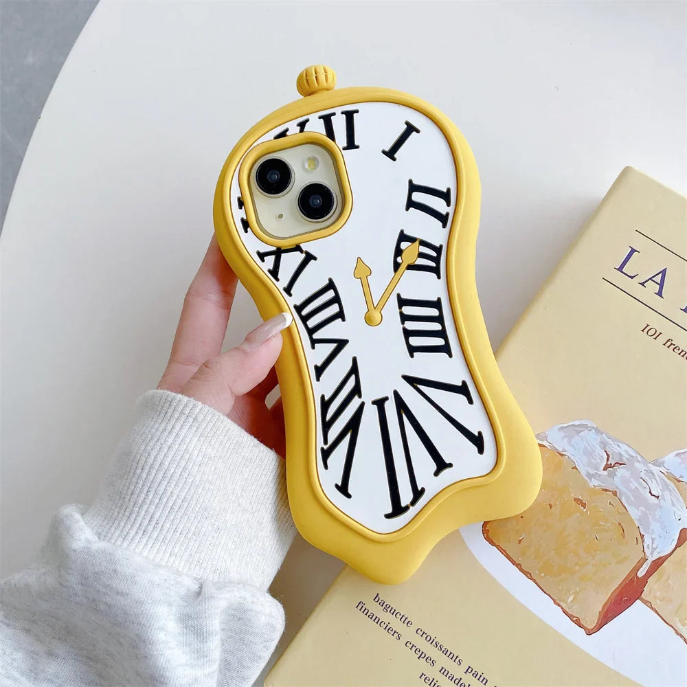 Funny Cartoon 3D Clock Phone Case