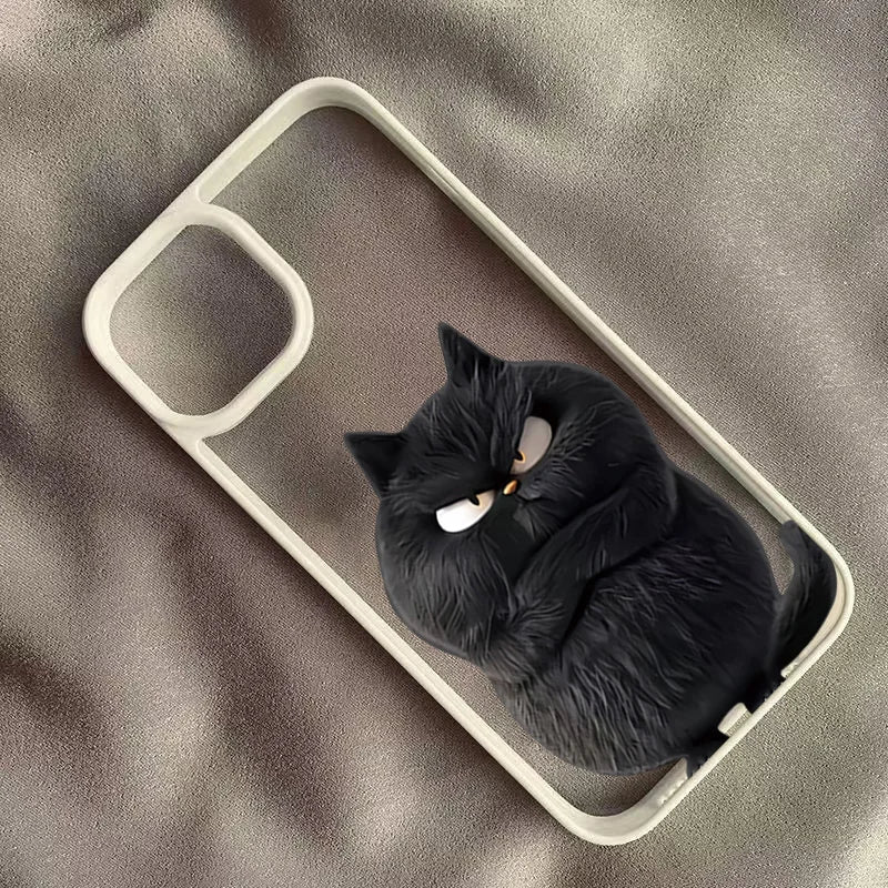 Funny Cool Cat Clear Phone Case