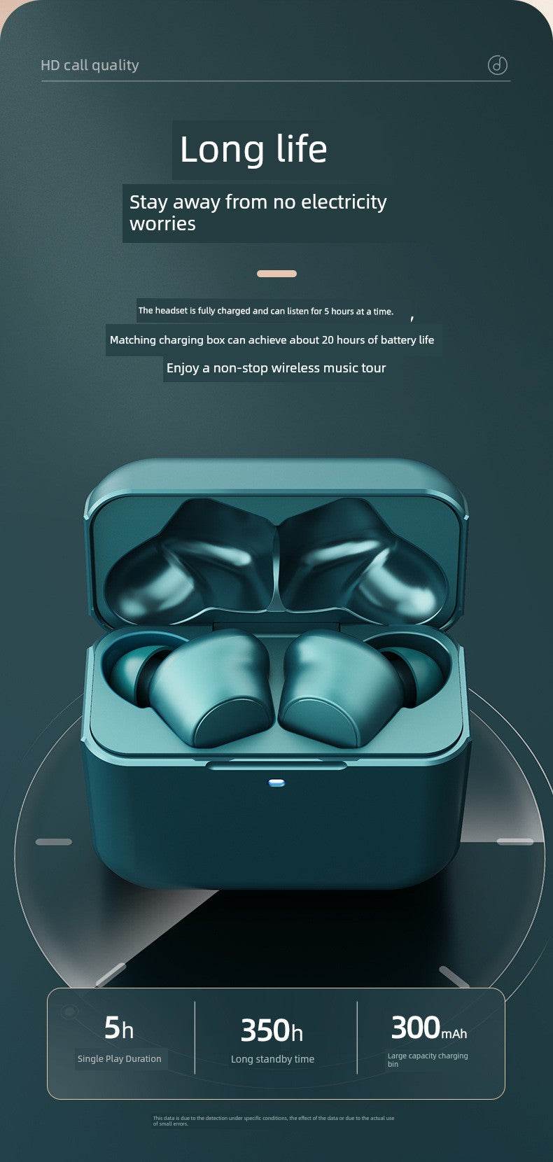 Polvcog X7 True Wireless TWS Bluetooth Headset Binaural in-Ear Sports Game Long Standby Endurance Noise Reduction