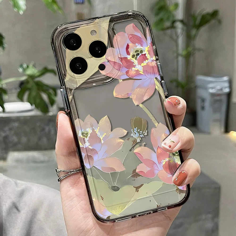 Flower Shockproof Silicone Cover Funda Phone Case