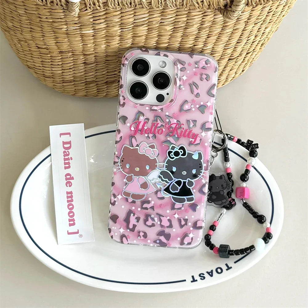 Art Pink Hello Kitty Angels and Demons Phone Case