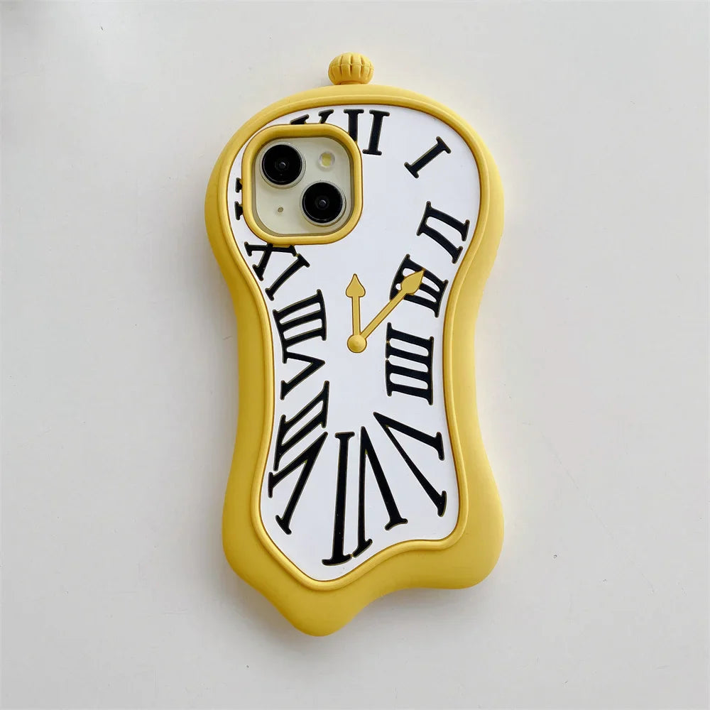 Funny Cartoon 3D Clock Phone Case