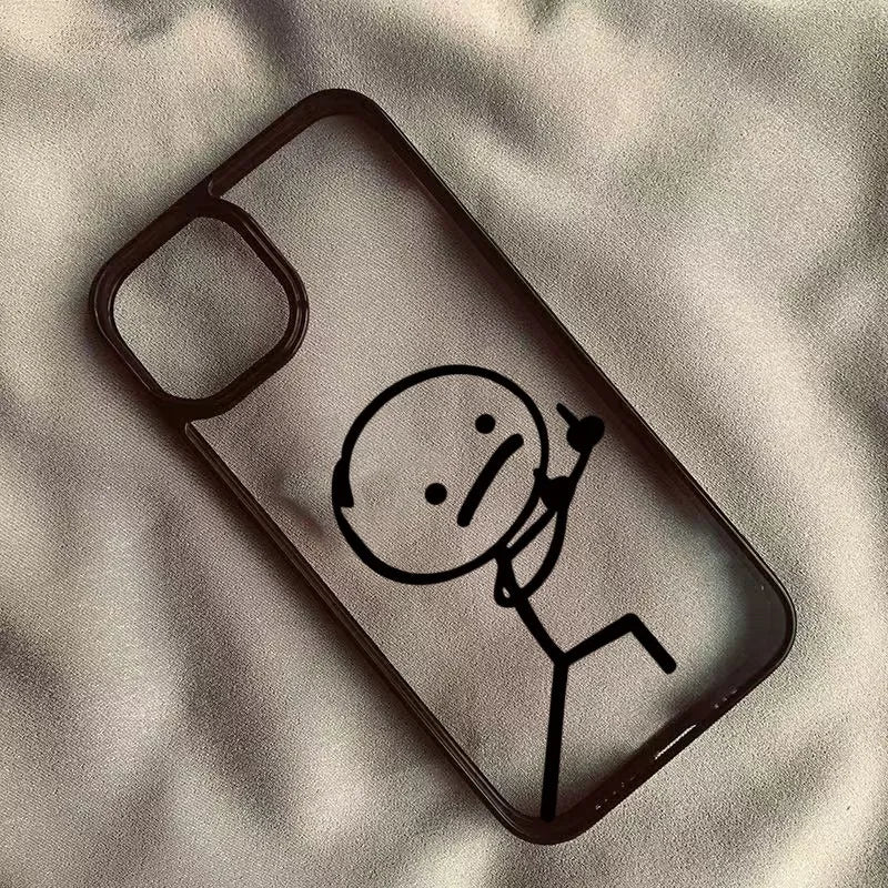 Cartoon Matchman Hard Clear Phone Case