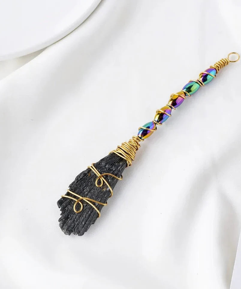 Crystal Wire Wrap Brooms