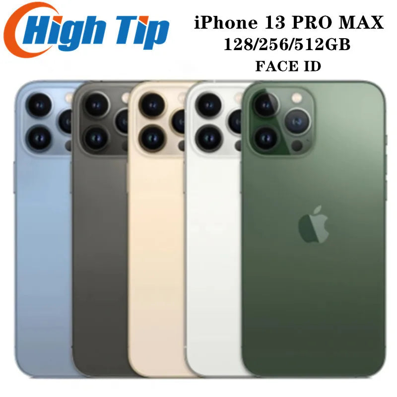 (Refurbished) Original iPhone 13 Pro Max Unlocked 128GB 256GB 512GB ROM A15 IOS Face ID NFC 6.7" iphone 13 pro max 5G Cell Phone
