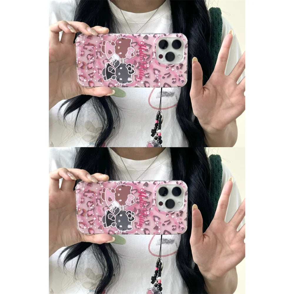 Art Pink Hello Kitty Angels and Demons Phone Case