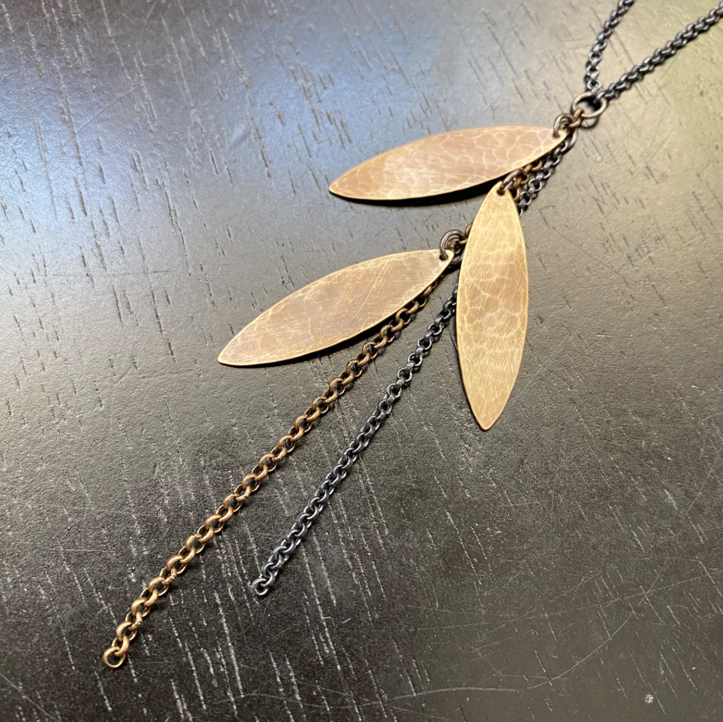 Metal Feather Necklace