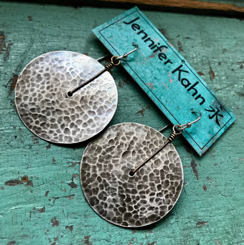 Silver Disc Earrings