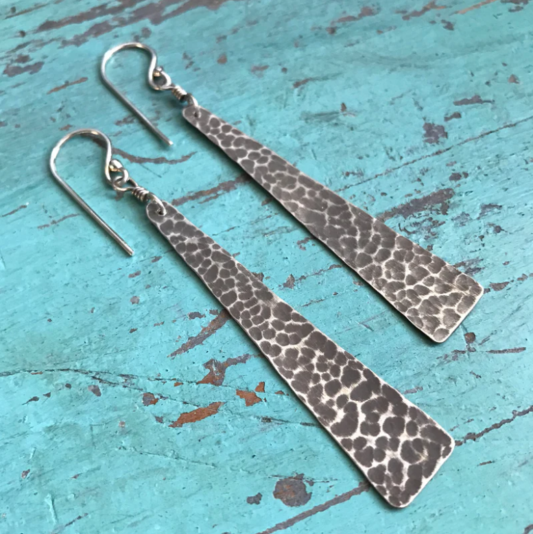 Silver Taper Earrings