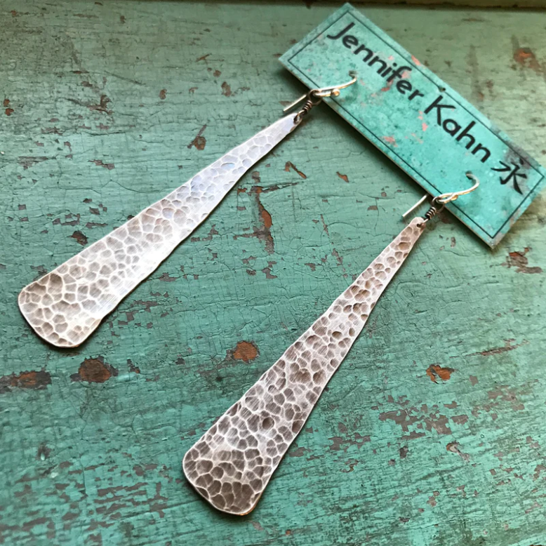Silver Taper Earrings