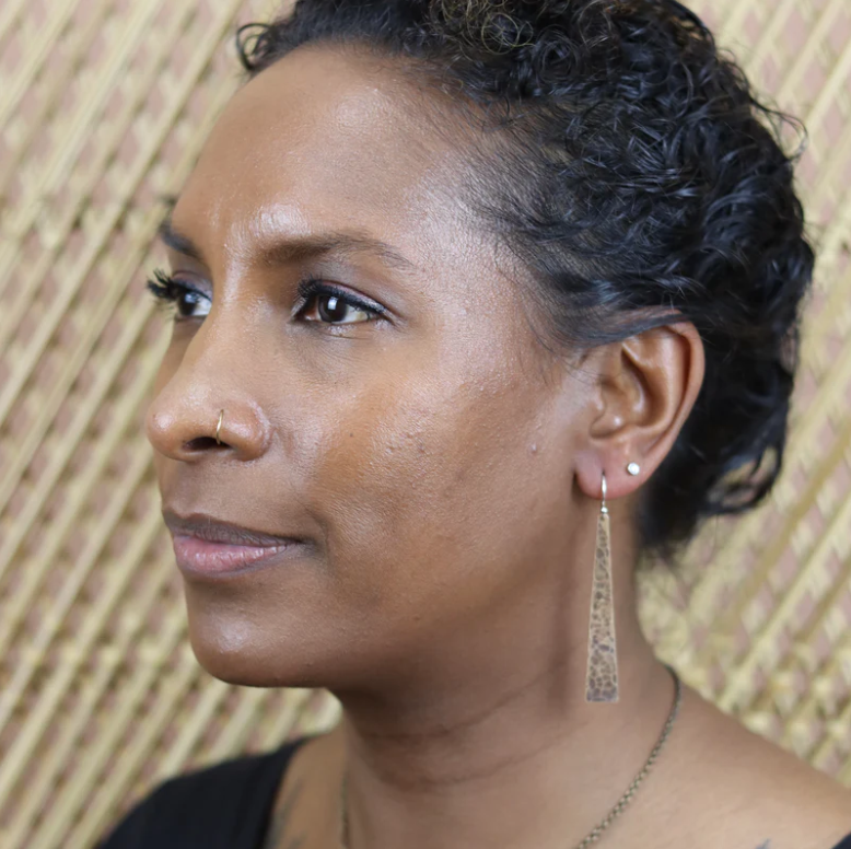 Brass Taper Earrings