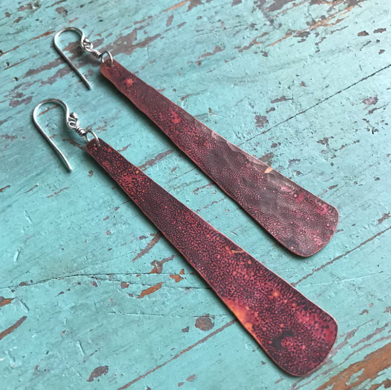 Copper Taper Earrings