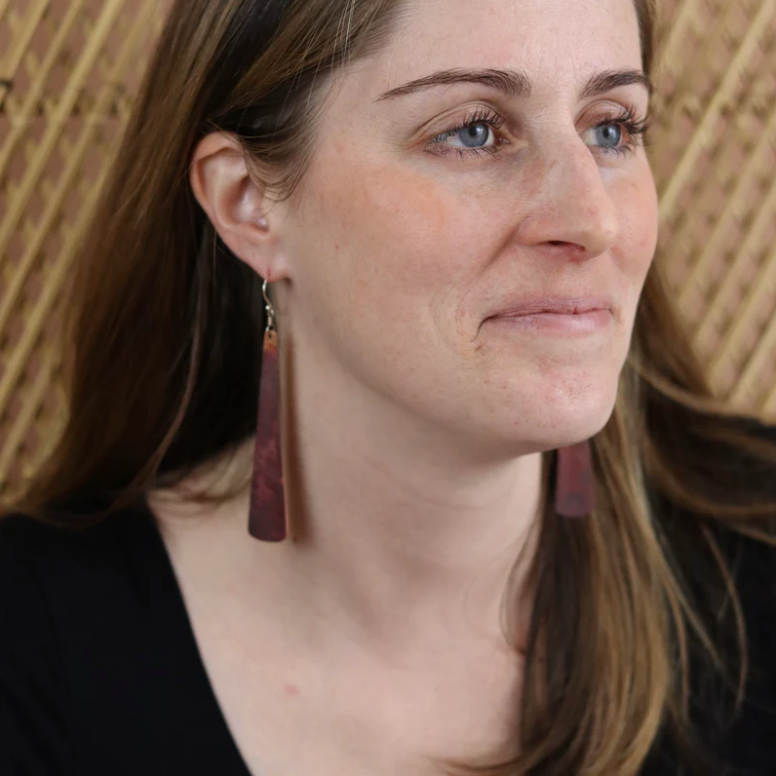 Copper Taper Earrings