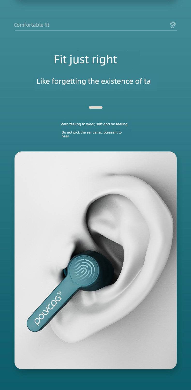 Polvcog X7 True Wireless TWS Bluetooth Headset Binaural in-Ear Sports Game Long Standby Endurance Noise Reduction