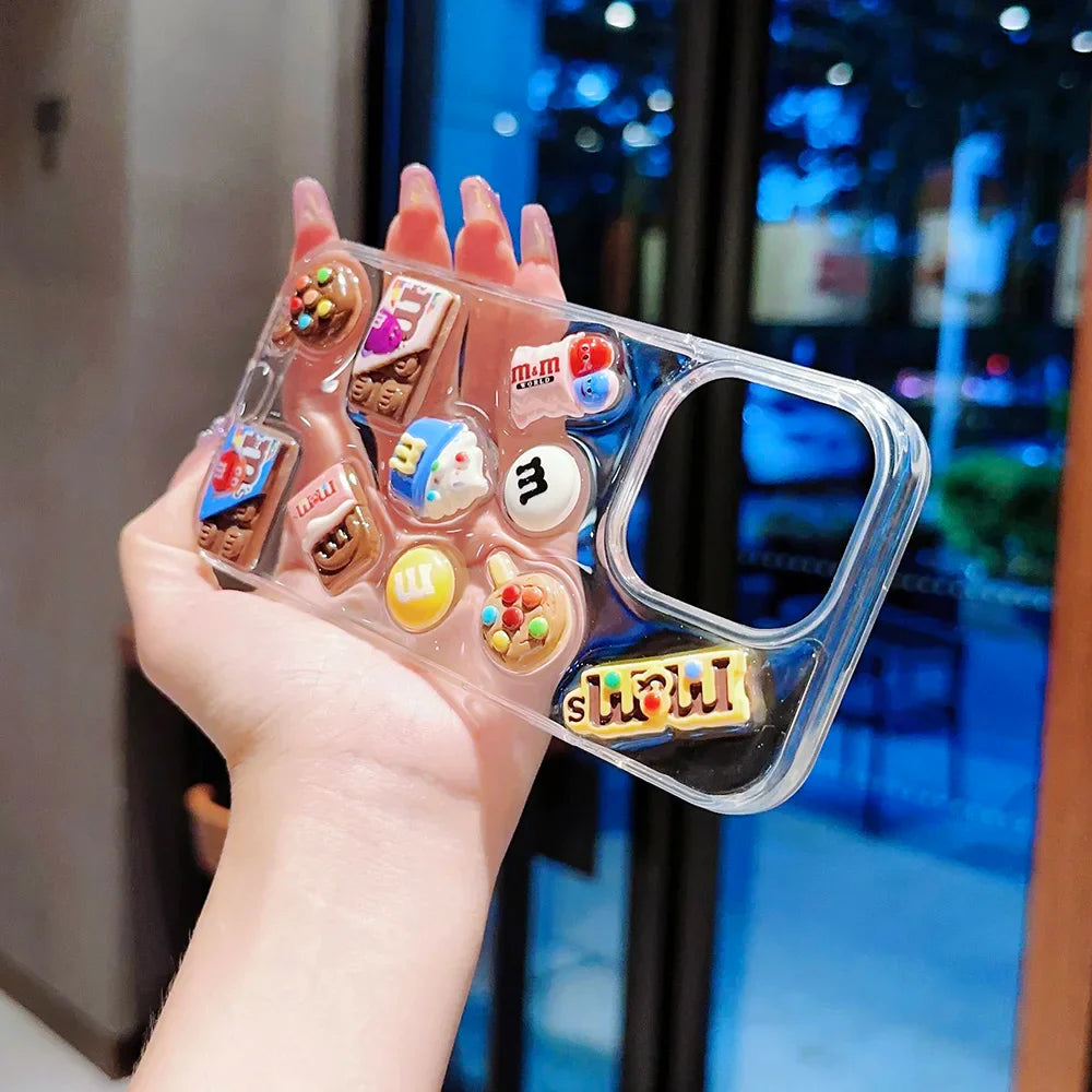 Super Cute M beans chocolate Phone Case