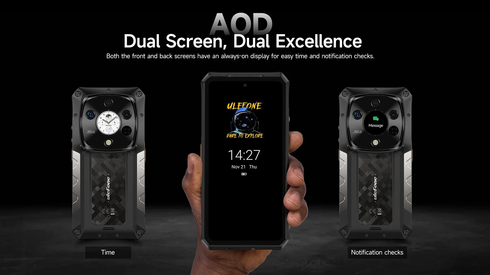 Ulefone Armor 28 Pro 5G AI Rugged Phone 512GB ROM Smartphone 120W MTK Dimensity 7300 10600mAh 6.67”AMOLED 64MP Mobile phone