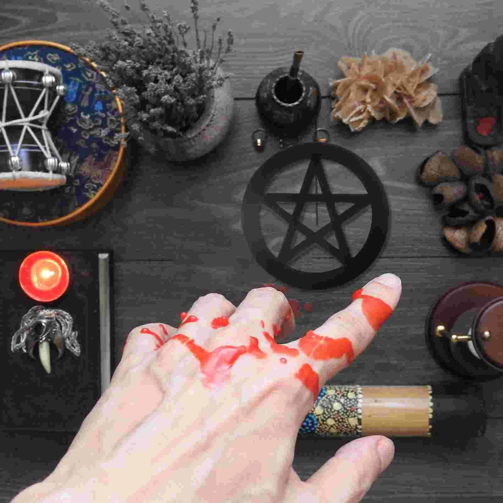 Wood Pentacle Altar Tiles