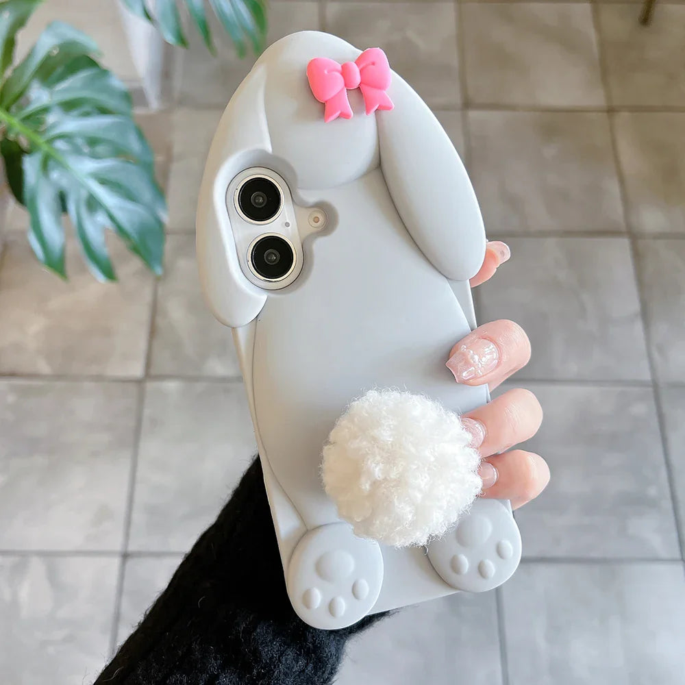 Cute Cartoon Hairball Tail Holder Benny Rabbit Phone Case