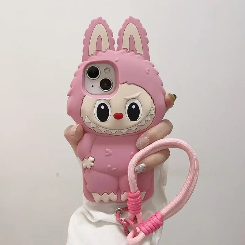 3D Cartoon Kawaii LaBuBu Monster Soft Silicone Phone Case