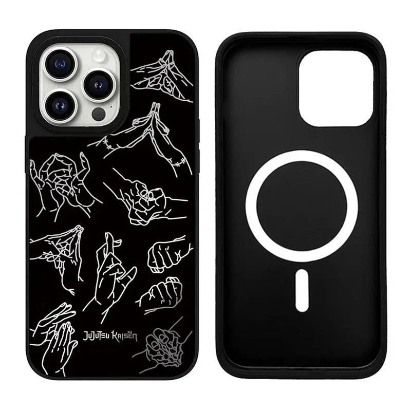 Mirror Surface Anime Gesture Phone Case