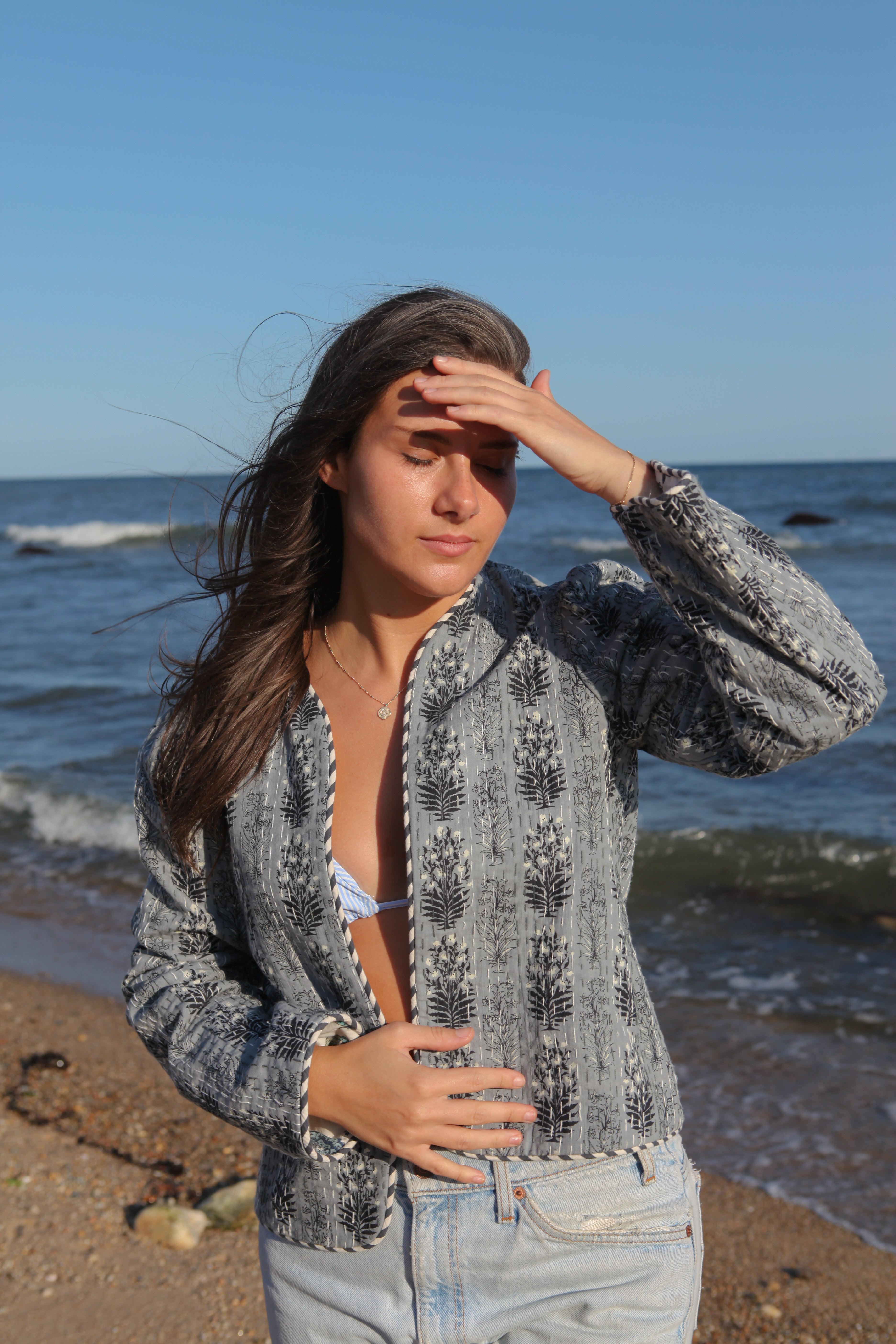 Shylah Jacket in Blue Vine RVRS