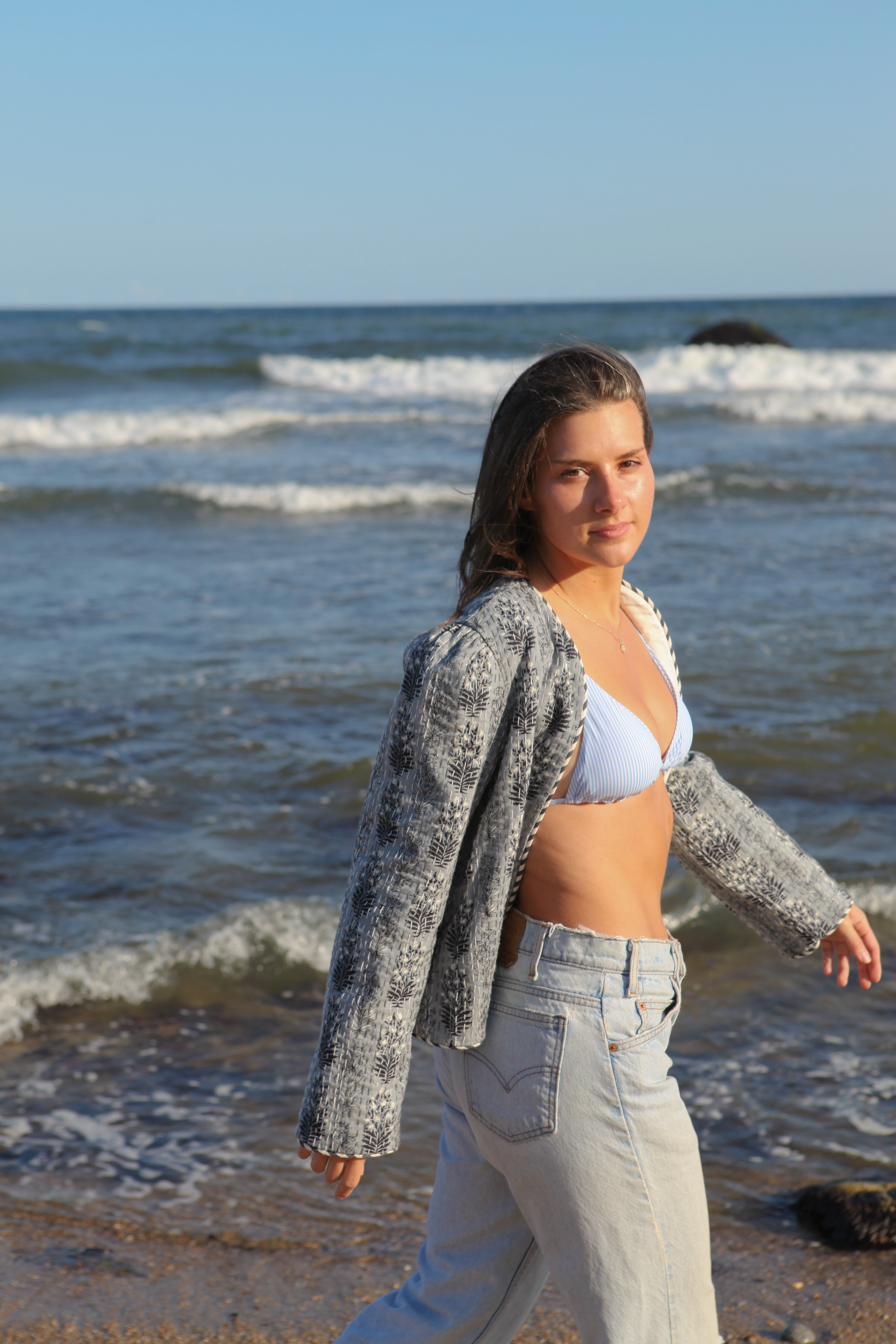 Shylah Jacket in Blue Vine RVRS