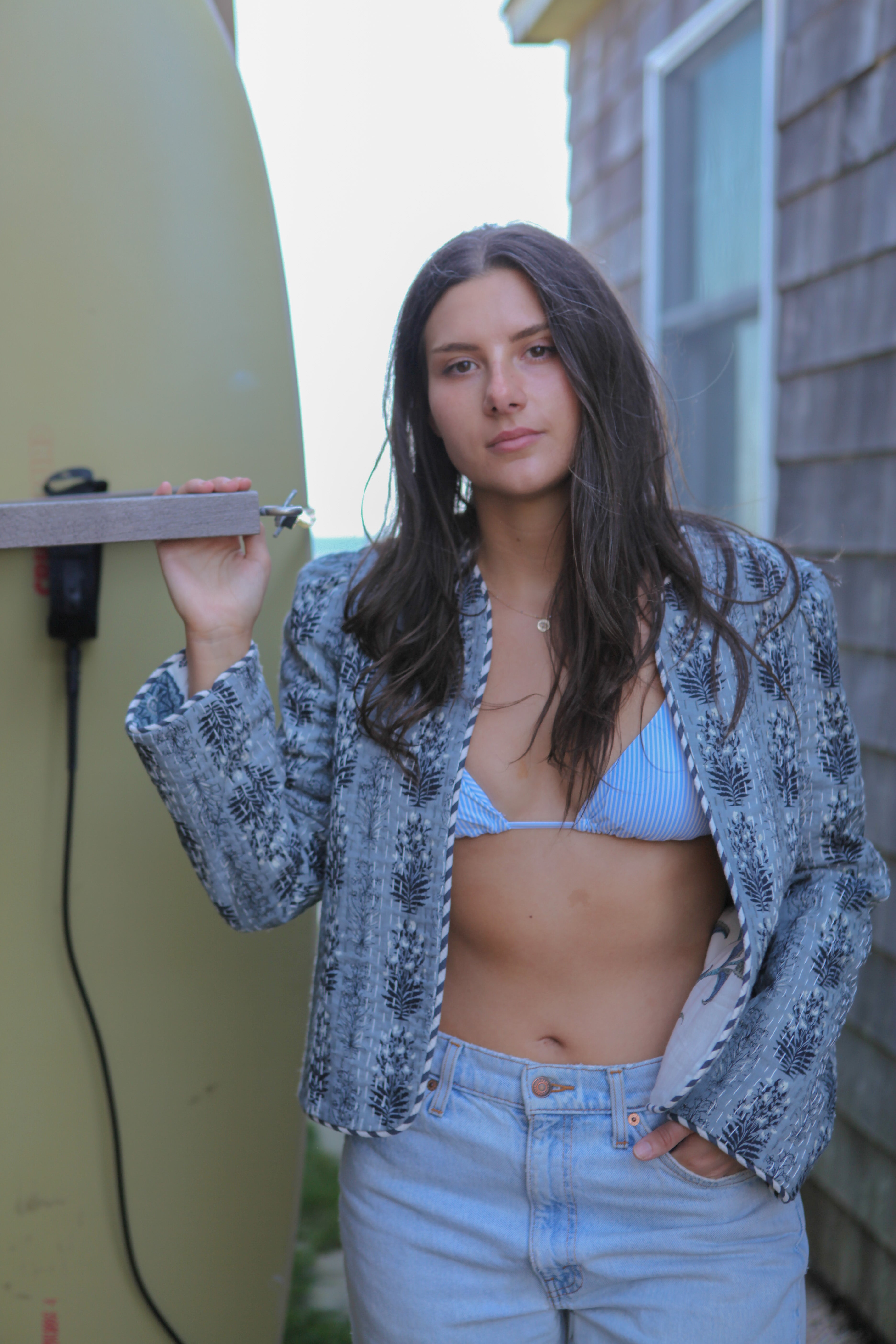 Shylah Jacket in Blue Vine RVRS