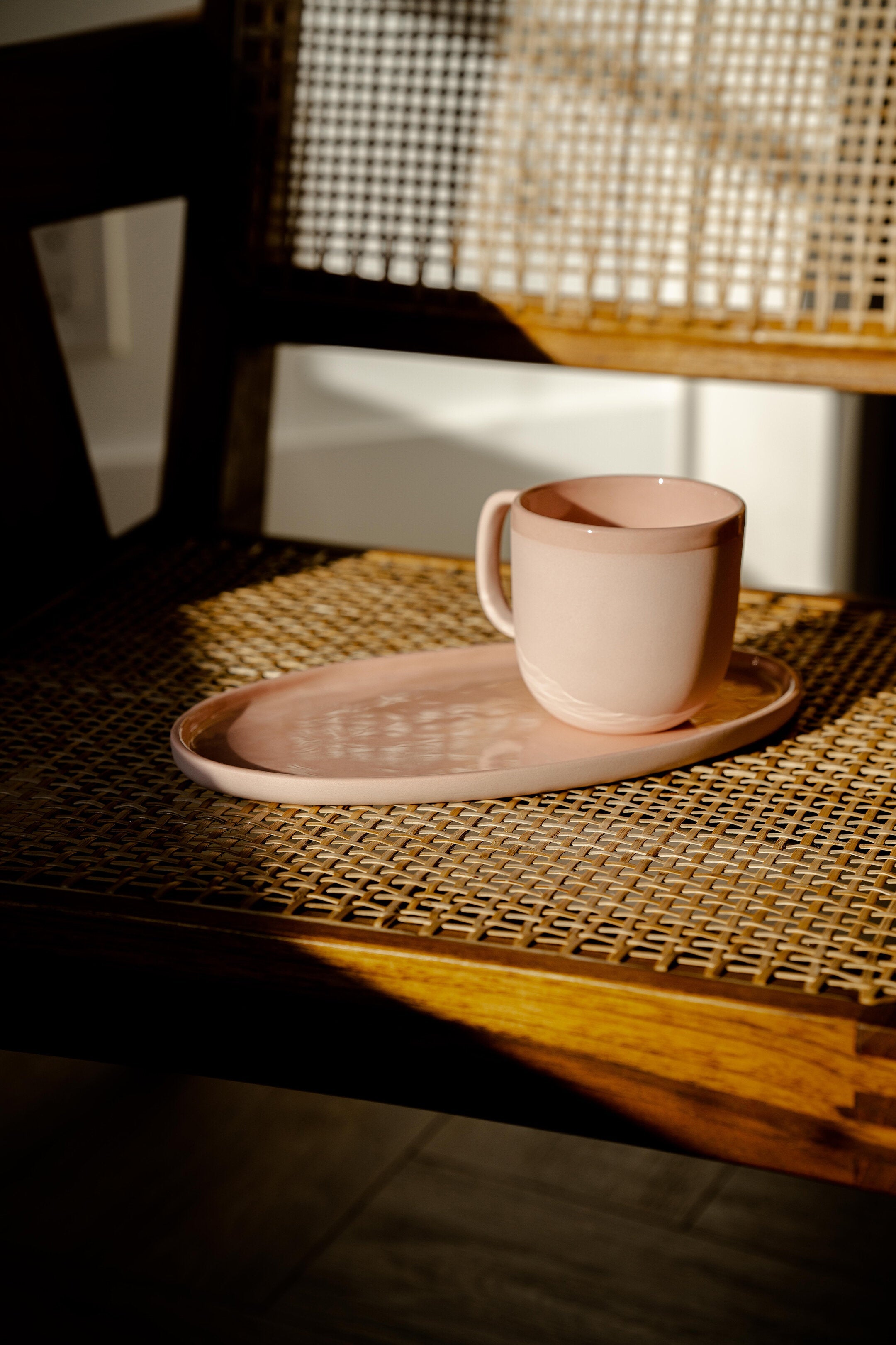 Handmade Porcelain Coffee Mug. Powder Pink