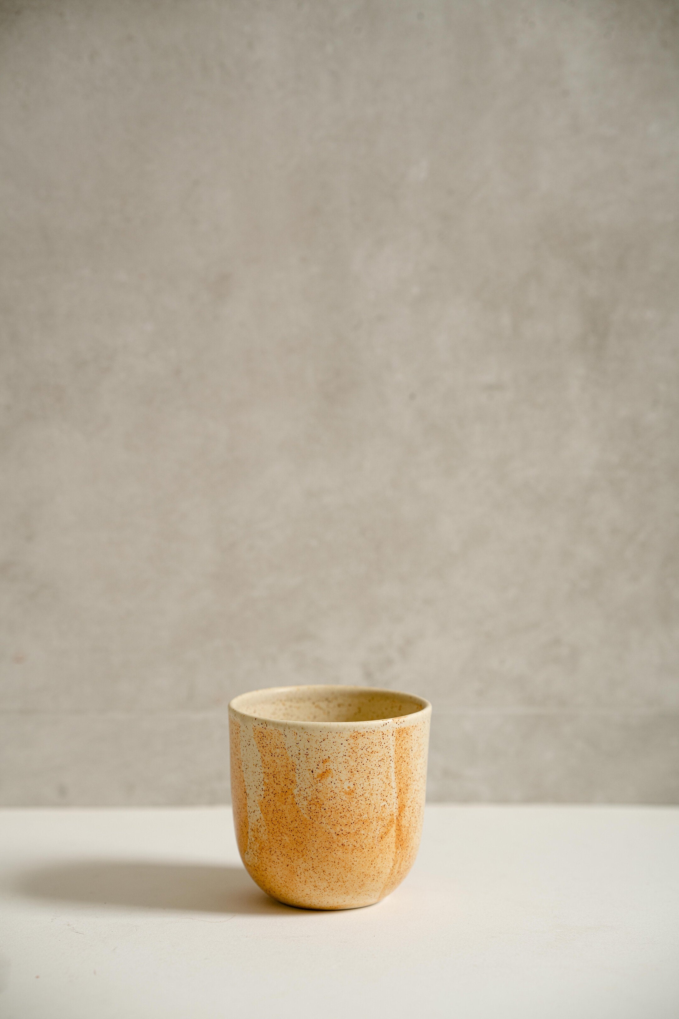 Stoneware Beige Coffee Cup
