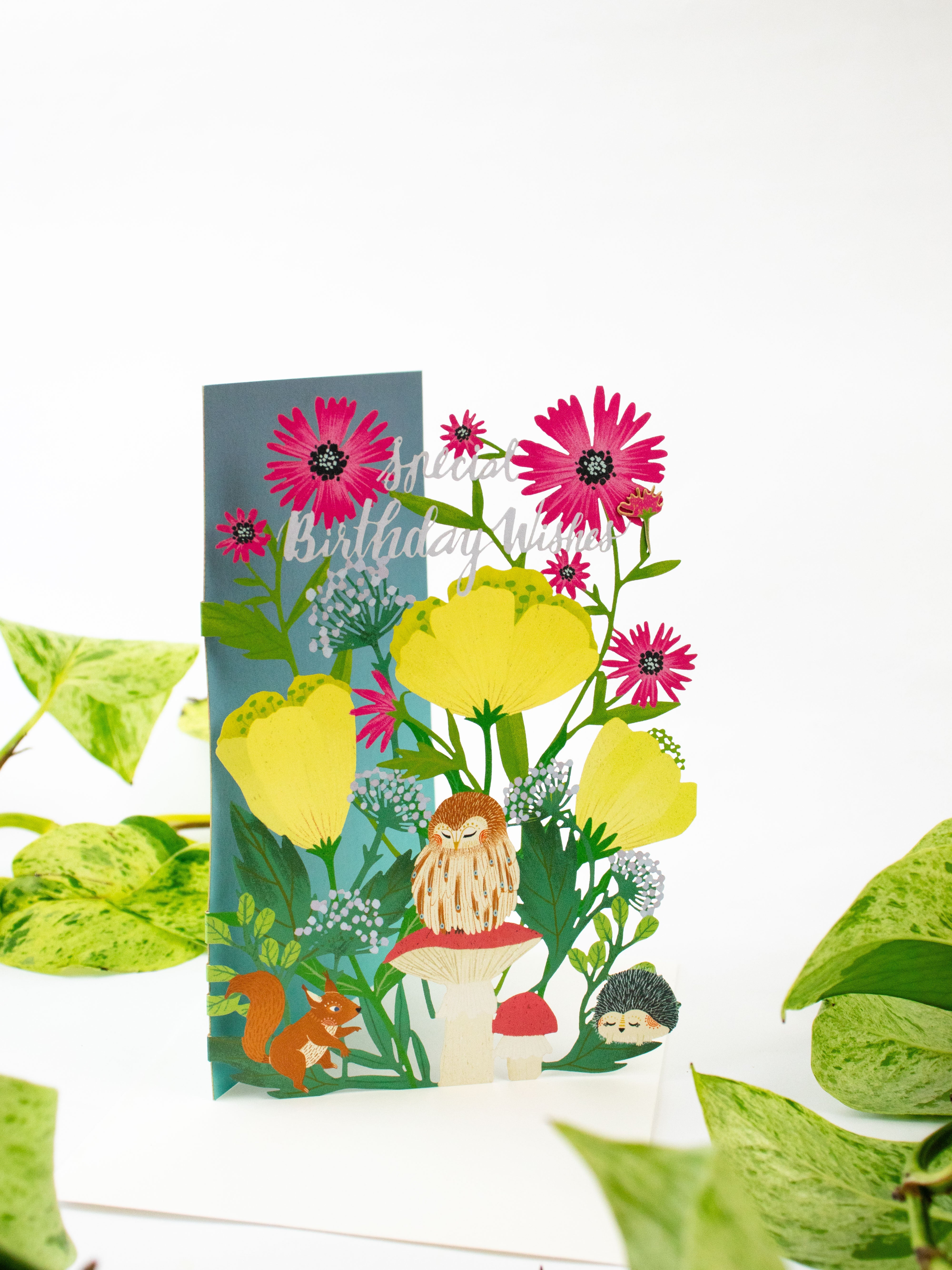 Summer Forest Lasercut Birthday Card